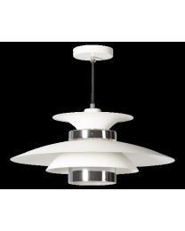 Pendant Lamp White With Chrome