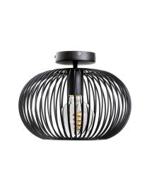 Luminaire De Plafond Rond, 1 Point Lumineux 30cm, Noir