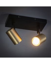 Spot Beam Black Brass 2 Lights