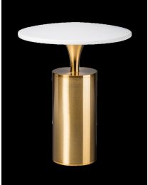 Lampe De Table Elegance, Finition Blanc/brass