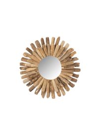 Mirror Round Driftwood Natural Large