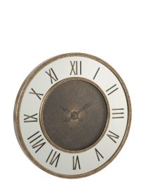 Clock Roman Numerals Led Mirror Mdf Antique Gold Large