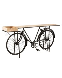 Console Bicycle Metal/mango Wood Black/natural