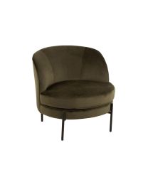 Chaise Lounge Ronde Textile/metal Vert