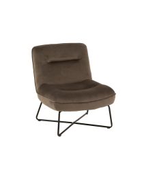 Lounge Chair Frame Textile/metal Dark Grey - Per 2