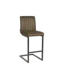 Tabouret De Bar En Microfibre Vert Mousse - Par 2