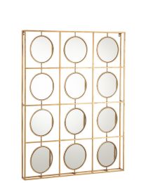 Wall Decoration 12 Mirrors Iron/mirror Gold