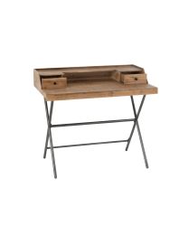 Bureau 2 Rangements Metal/bois Marron