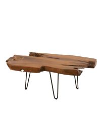 Coffee Table Irregular Teak Wood Brown