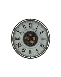 Horloge Bord Metallique Chiffres Romains Metal Gris/noir/or Large