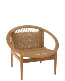 Chair Round Teak Wood Natural