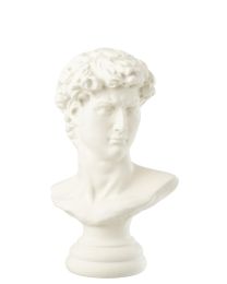 Bust David Resin White Large