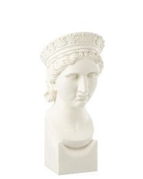 Bust Lady Resin White