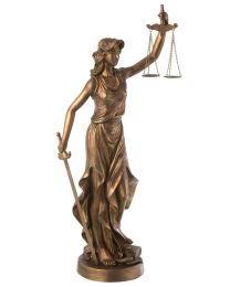 Lady Justice Resin Copper Large