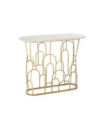 Console Moza Metal/marble Gold