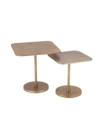 Set De 2 Tables Aluminium Or