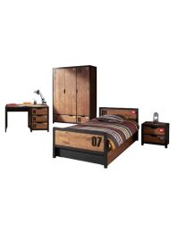 This Alex-combination Contains A  Nightstand * And A  Bed 90x200cm * And A  Underbed * And A  Desk * And A  3 Door Wardrobe *