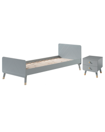 This Billy-combination Contains The Billy Bed (90x200cm) In Timeless Grey And The Matching Nightstand In Timeless Grey.