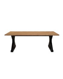 Table Intemporelle 220cm Avec Pied En X En Métal