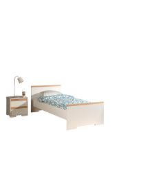 This London Combination In White Consists Of A Bed (90x200) And Nightstand.