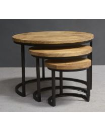 Set De 3 Tables Basses Rondes