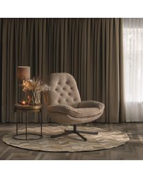 Fauteuil Relax Capiton, Beige