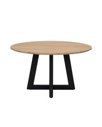 Table Ronde En Chêne Avec Pied En Bois