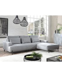 Corner Sofa Light Grey On Metal Legs