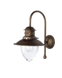 Country Style Outdoor Wall Lamp In Antique Bronze Color