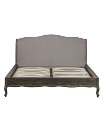 Bed 160 Linen Oak Dark Gray