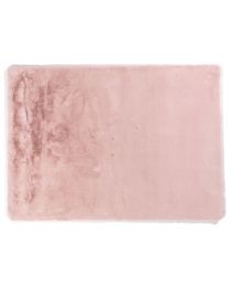 Tapis Super Doux à Poils Hauts 42 Rose Rond (ø 80cm)