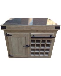 Kitchen Island With Natural Stone Worktop.