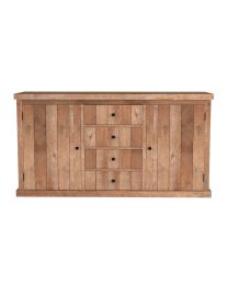 Sideboard In Recycled Teak, 2 Doors And 4 Drawers