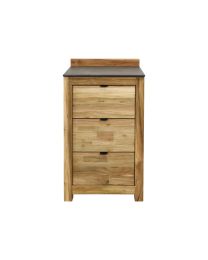 Outdoor Kitchen Cabinet, 3 Drawer In Teak