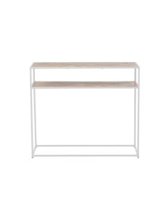 Console Zigzag Bois/metal Naturel/blanc