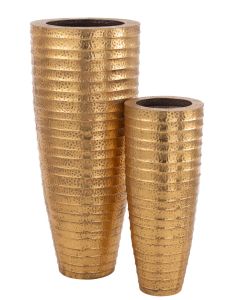 Set De 2 Vases Metal Egypte Metal Or