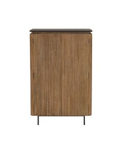 Bar Cabinet 2 Doors, Ribbed Stucture