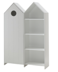 Casami Lot Avec 2 Armoires: 1 Armoire Avec Une Porte En Blanc Et 1 Armoire Sans Porte.