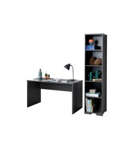 This London Combination In Anthracite Consists Of A Desk And Bookcase.