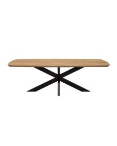 Wooden Teak Table 200cm With Metal Base