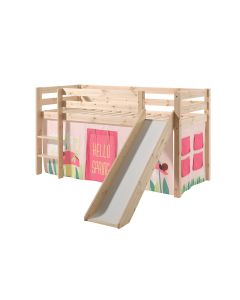 Pino Lot Avec Lit Compact Avec Toboggan Natur Et Une Housse Spring