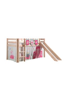 Pino Lot Avec Lit Compact Avec Toboggan Natur, Une Housse Et 3 Sachets Princesse