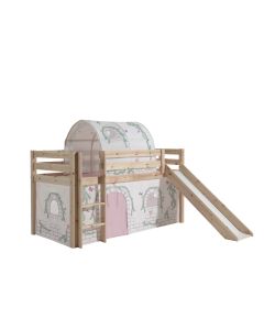 Pino Lot Avec Lit Compact Avec Toboggan Natur, Une Housse Birdy Et Un Tunnel Birdy