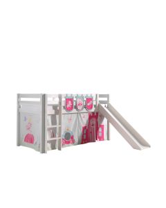 Pino Lot Avec Lit Compact Avec Toboggan Blanc, Une Housse Princesse Et 3 Sachets Princesse