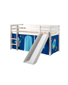 This Pino-combination Contains A Pino  Mid Sleeper + Slide White  And A Curtain Astro