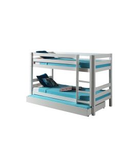 This Pino-combination Contains A Pino Bunk Bed H140cm White  And A Pino Underbed 90x195cm White