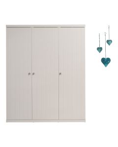 Robin Armoire 3 Portes Blanc