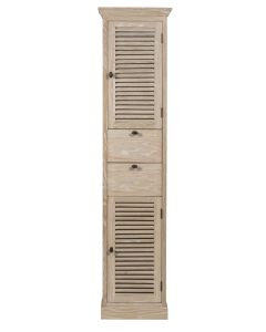 Cupboard 2 Drs 2 Drw Louvered Oak Right