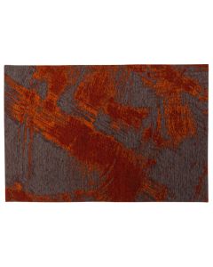 Tapis Design63 Gris Foncé Avec Ocre/rouge 240x330cm