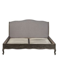 Bed 160 Linen Oak Dark Gray